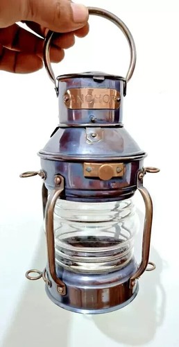 Antica lampada olio rame - olio,