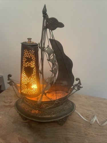 Vintage metal ship - vintage,