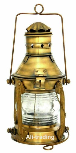Antica lampada nave ottone - , 10"