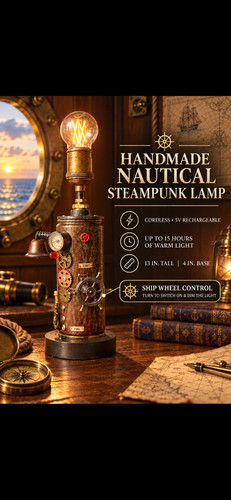 Lampada tavolo steampunk - lampada,