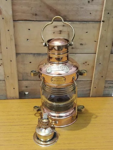Lampada olio ancoraggio ottone