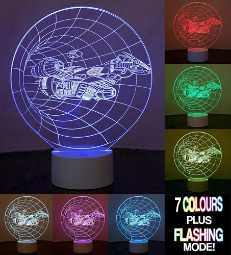 Spaceship lamp illusione - spaceship, 3d,